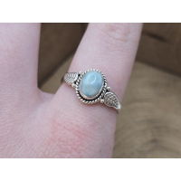 Echt zilveren ring met Larimar